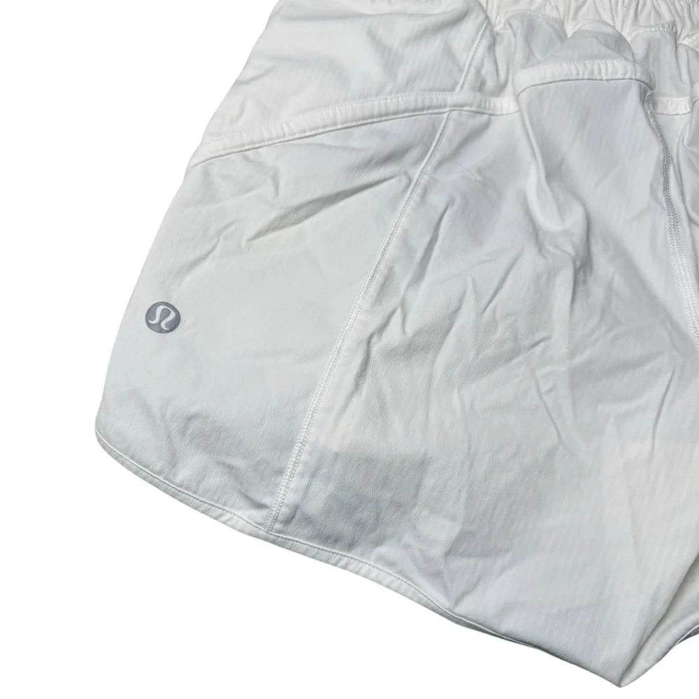 Lululemon Track That Lined White Short 5” Size 4